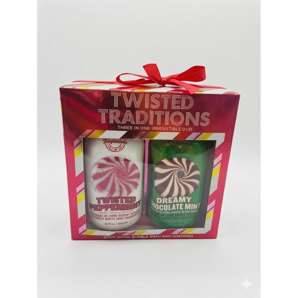 Bath & Body Works Temptations Twisted Peppermint Dreamy Chocolate Mint 3-in-1Duo